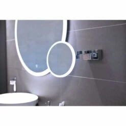 HiB Cirque LED Magnifying Bathroom Mirror - 21700 -Burlington Bath Shop Cirque Lifestyle 3