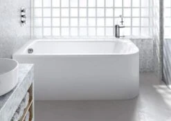 ClearGreen Viride 1700 X 750mm Offset Reinforced Single Ended Bath -Burlington Bath Shop Cleargreen R38