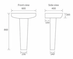 Ankam Rimless 4 Piece Toilet & Basin Set -Burlington Bath Shop DIPBP1146 tech