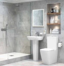 Ankam Rimless 4 Piece Toilet & Basin Set -Burlington Bath Shop DIPTP0176 2 1