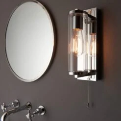 Deshi Wall Light - Chrome -Burlington Bath Shop Deshi Wall Light Chrome Lifestyle3