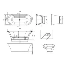 Burlington Brindley Freestanding Double Ended Bath - 1700mm -Burlington Bath Shop E5 E12 LD