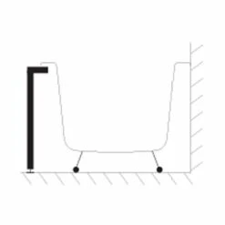 Abacus Elements Tileable Bath End Panels With Lip - Left Hand -Burlington Bath Shop EMBP 10 0010 TECH rd