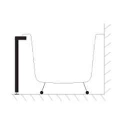 Abacus Elements Tileable Bath End Panels With Lip - Right Hand -Burlington Bath Shop EMBP 10 0015 TECH rd