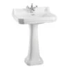 Burlington Edwardian 61cm Basin & Pedestal 1 Burlington Edwardian 61cm Basin & Pedestal -Burlington Bath Shop Edwardian basins B52BP1 T 2