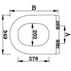 Elgin Q Soft Close Toilet Seat - Quick Release - Highlife Bathrooms -Burlington Bath Shop Elgin Q Line Drawing