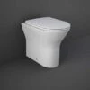 RAK Feeling Matt White Rimless Back To Wall Toilet & Soft Close Seat 1 RAK Feeling Matt White Rimless Back To Wall Toilet & Soft Close Seat -Burlington Bath Shop FEEBTWPAN500 SC