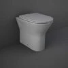 RAK Feeling Matt Grey Rimless Back To Wall Toilet & Soft Close Seat 2 RAK Feeling Matt Grey Rimless Back To Wall Toilet & Soft Close Seat -Burlington Bath Shop FEEBTWPAN503 SC