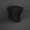 RAK Feeling Matt Black Rimless Back To Wall Toilet & Soft Close Seat -Burlington Bath Shop FEEBTWPAN504 SC