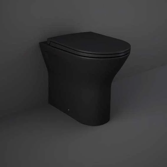 RAK Feeling Matt Black Rimless Back To Wall Toilet & Soft Close Seat 3 RAK Feeling Matt Black Rimless Back To Wall Toilet & Soft Close Seat