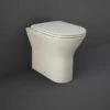RAK Feeling Matt Greige Rimless Back To Wall Toilet & Soft Close Seat -Burlington Bath Shop FEEBTWPAN505 SC