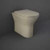 RAK Feeling Matt Cappuccino Rimless Back To Wall Toilet & Soft Close Seat -Burlington Bath Shop FEEBTWPAN514 SC 1