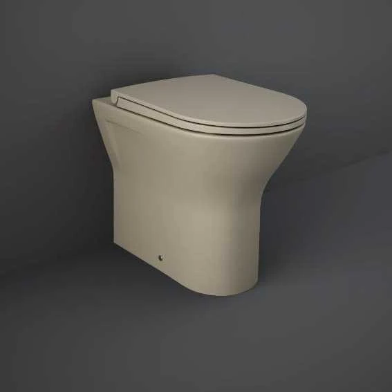 RAK Feeling Matt Cappuccino Rimless Back To Wall Toilet & Soft Close Seat 3 RAK Feeling Matt Cappuccino Rimless Back To Wall Toilet & Soft Close Seat