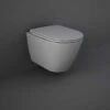Feeling Matt Grey Wall Hung Rimless WC Inc Soft Close Seat - RAK Ceramics -Burlington Bath Shop FEEWHPAN503 SC