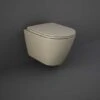 Feeling Matt Cappuccino Wall Hung Rimless WC Inc Soft Close Seat - RAK Ceramics 2 Feeling Matt Cappuccino Wall Hung Rimless WC Inc Soft Close Seat - RAK Ceramics -Burlington Bath Shop FEEWHPAN514 SC