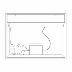 Abacus 800 X 600mm - Pure LED Bathroom Mirror -Burlington Bath Shop FNMR 04 0806 TECH2 rd 1