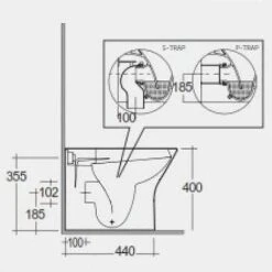 RAK Feeling Matt Cappuccino Rimless Back To Wall Toilet & Soft Close Seat 8 RAK Feeling Matt Cappuccino Rimless Back To Wall Toilet & Soft Close Seat -Burlington Bath Shop Feeling Sizes 2 2. v1