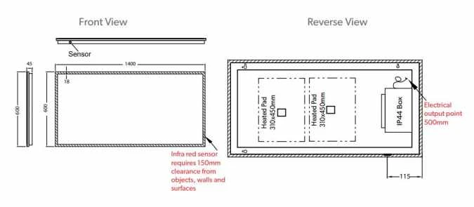 HIB Globe 140 LED Ambient Mirror 4 HIB Globe 140 LED Ambient Mirror - Image 2