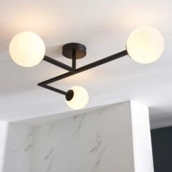 Gressingham Ceiling Light - Matt Black -Burlington Bath Shop Gressingham Ceiling Light Lifestyle3 1