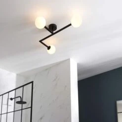 Gressingham Ceiling Light - Matt Black -Burlington Bath Shop Gressingham Ceiling Light Lifestyle4 1