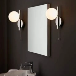 Gressingham Wall Light - Chrome -Burlington Bath Shop Gressingham Ceiling Light Lifestyle6