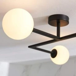 Gressingham Ceiling Light - Matt Black -Burlington Bath Shop Gressingham Ceiling Light Lifestyle 1