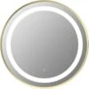 Haut Volant 600mm Round Front-Lit LED Mirror - Brushed Brass