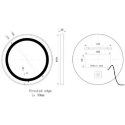 Haut Volant 600mm Round Front-Lit LED Mirror - Brushed Brass -Burlington Bath Shop Haut Volant Sizes