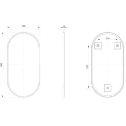 Kaiya 800 X 400mm Oblong Mirror - Brushed Brass -Burlington Bath Shop Kaiya Oblong Brass Sizes