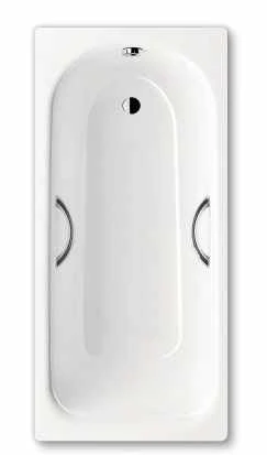 Kaldewei Saniform Plus 1600 X 700mm Single Ended Anti Slip Steel Bath With Grips (2 Tap Holes)