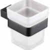 The White Space Tumbler And Holder - Black 1 The White Space Tumbler And Holder - Black -Burlington Bath Shop LEG6B 1