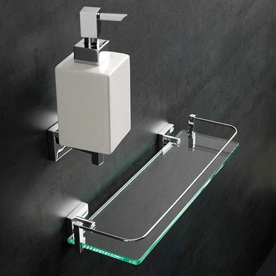 Laplane Wall Mounted Soap Dispenser - Chrome & White 4 Laplane Wall Mounted Soap Dispenser - Chrome & White - Image 2