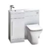 Lili 900mm Bathroom Furniture Pack - Gloss White -Burlington Bath Shop Lili 900 LEFT 1