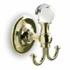 Oriental Crystal Robe Hook - Chrome, Gold Or Black Chrome - Origins Living -Burlington Bath Shop MA08 G oriental crystal robe hook gold