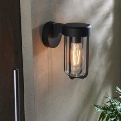 Mandarin Wall Light - Matt Black -Burlington Bath Shop Mandarin Wall Light Black Lifestyle3