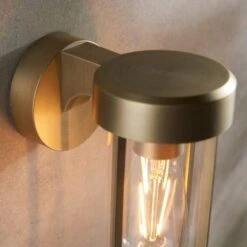 Mandarin Wall Light - Brushed Brass -Burlington Bath Shop Mandarin Wall Light Brass Lifestyle2
