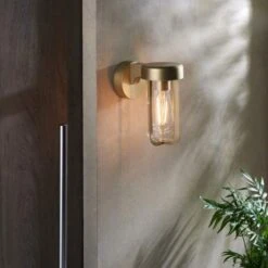 Mandarin Wall Light - Brushed Brass -Burlington Bath Shop Mandarin Wall Light Brass Lifestyle4