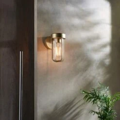Mandarin Wall Light - Brushed Brass -Burlington Bath Shop Mandarin Wall Light Brass Lifestyle6