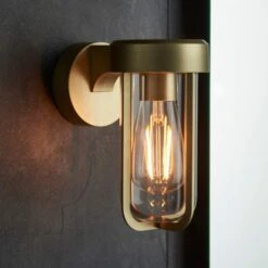 Mandarin Wall Light - Brushed Brass -Burlington Bath Shop Mandarin Wall Light Brass Lifestyle9