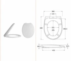Luxury Soft Close Toilet Seat - Quick Release - NTS006 - Nuie -Burlington Bath Shop NTS006