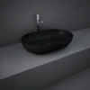 Feeling Oval Countertop Basin Matt Black - RAK Ceramics -Burlington Bath Shop Oval Black