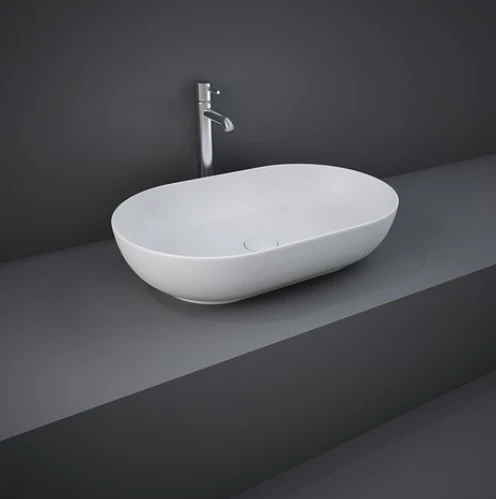 Feeling Oval Countertop Basin Matt White - RAK Ceramics 3 Feeling Oval Countertop Basin Matt White - RAK Ceramics