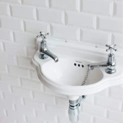 Burlington Traditional Curved Cloakroom Basin -Burlington Bath Shop P13 RS 1