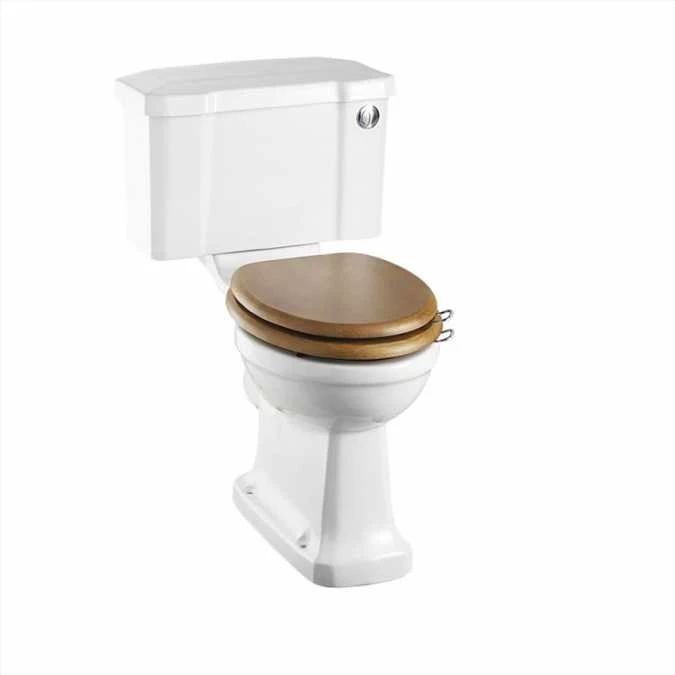 Burlington Close Coupled WC & White Ceramic Cistern With Chrome Push Button P5 C2 3 Burlington Close Coupled WC & White Ceramic Cistern With Chrome Push Button P5 C2