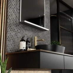 HiB Platform LED Bathroom Mirror 600mm -Burlington Bath Shop Platform Lifestyle 4 1