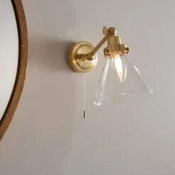 Pomeranian Wall Light - Brushed Brass 11 Pomeranian Wall Light - Brushed Brass -Burlington Bath Shop Pomeranian Wall Light Brass Lifestyle3