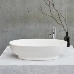 Clearwater Puro Clear Stone Countertop Basin - 550 X 350 - B13ECS -Burlington Bath Shop Puro Basin