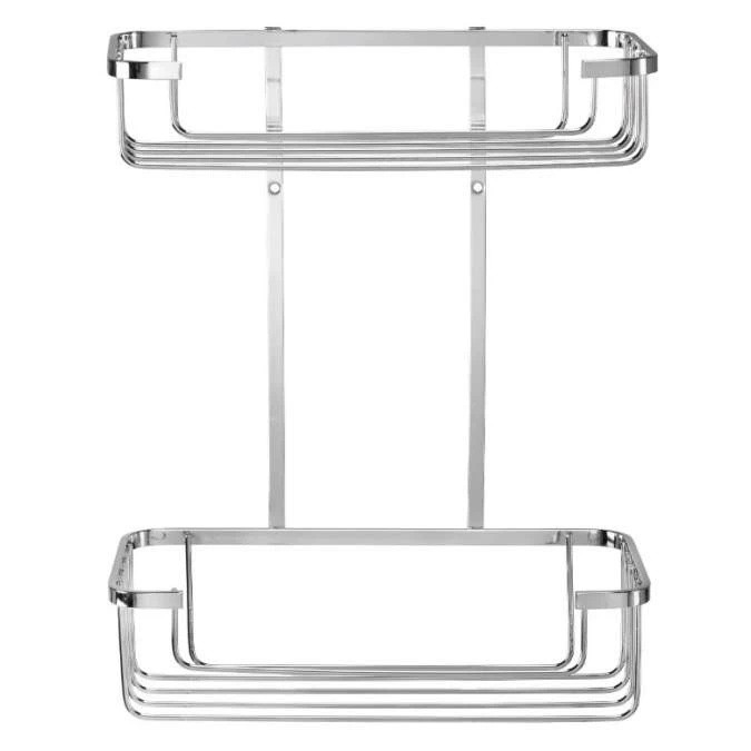 Croydex Stainless Steel Two Tier Shower Caddy - 315 X 250 X 125mm 4 Croydex Stainless Steel Two Tier Shower Caddy - 315 X 250 X 125mm - Image 2