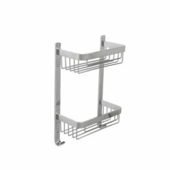 Croydex Premium Large Two Tier Shower Caddy - 390 X 255 X 125mm - Rust Free