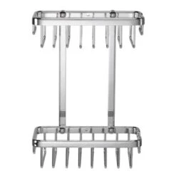 Croydex Premium Two Tier Shower Caddy - 250 X 180 X 105mm - Rust Free -Burlington Bath Shop QM786041 2